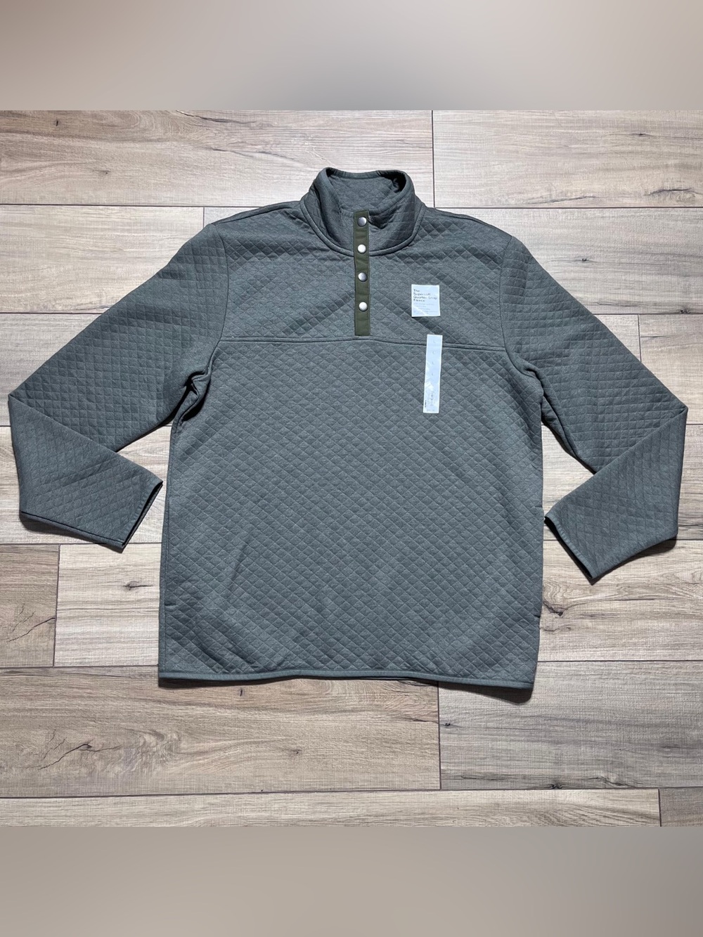 Sonoma Goods For Life Mens The Supersoft Quarter-Snap Fleece Size Large Green